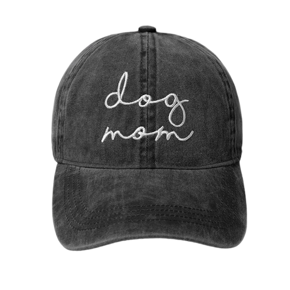 NWT David and Young “Dog Mom” Bleached Black Adjustable Hat
